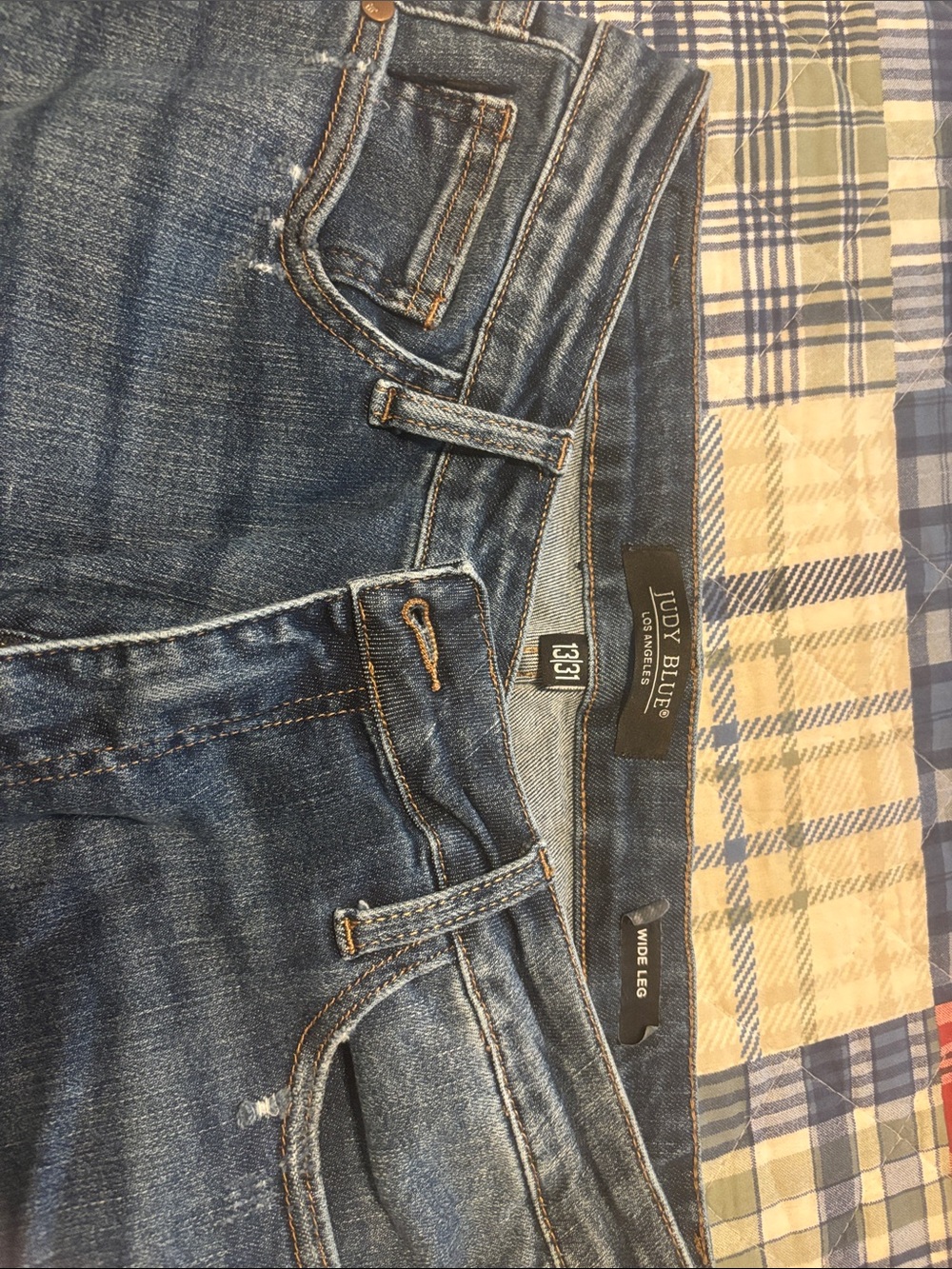 Judy Blue Wide Leg Jeans in Dark Indigo Wash